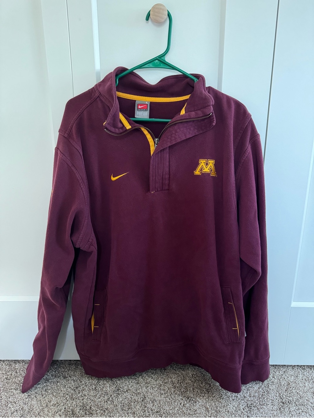 Minnesota Gophers Nike Baseball Quarter Zip